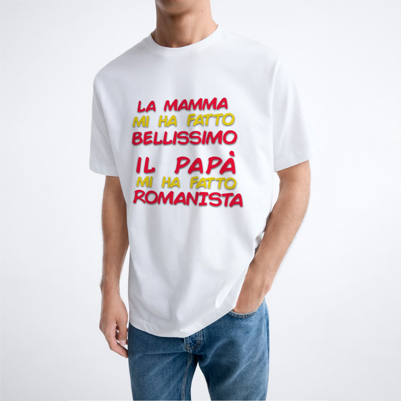 T-shirt "Il papà mi ha fatto Romanista"