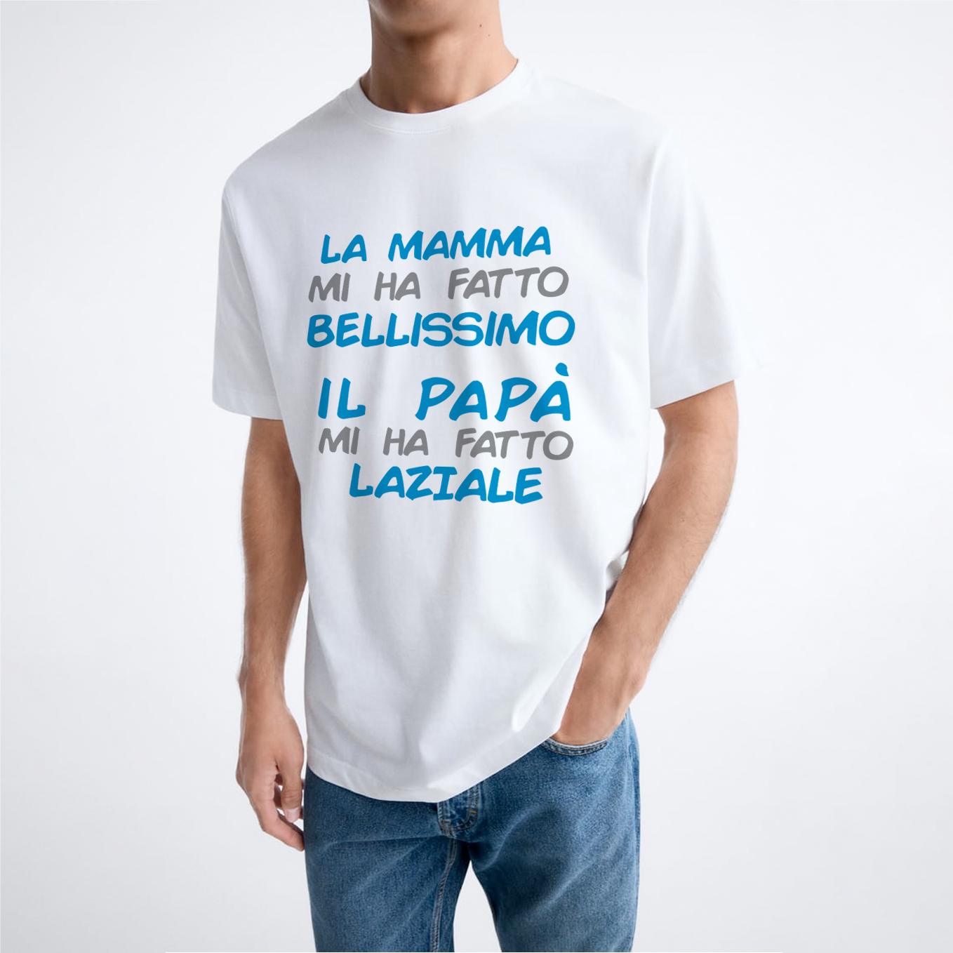 T-shirt "Il papà mi ha fatto Laziale"
